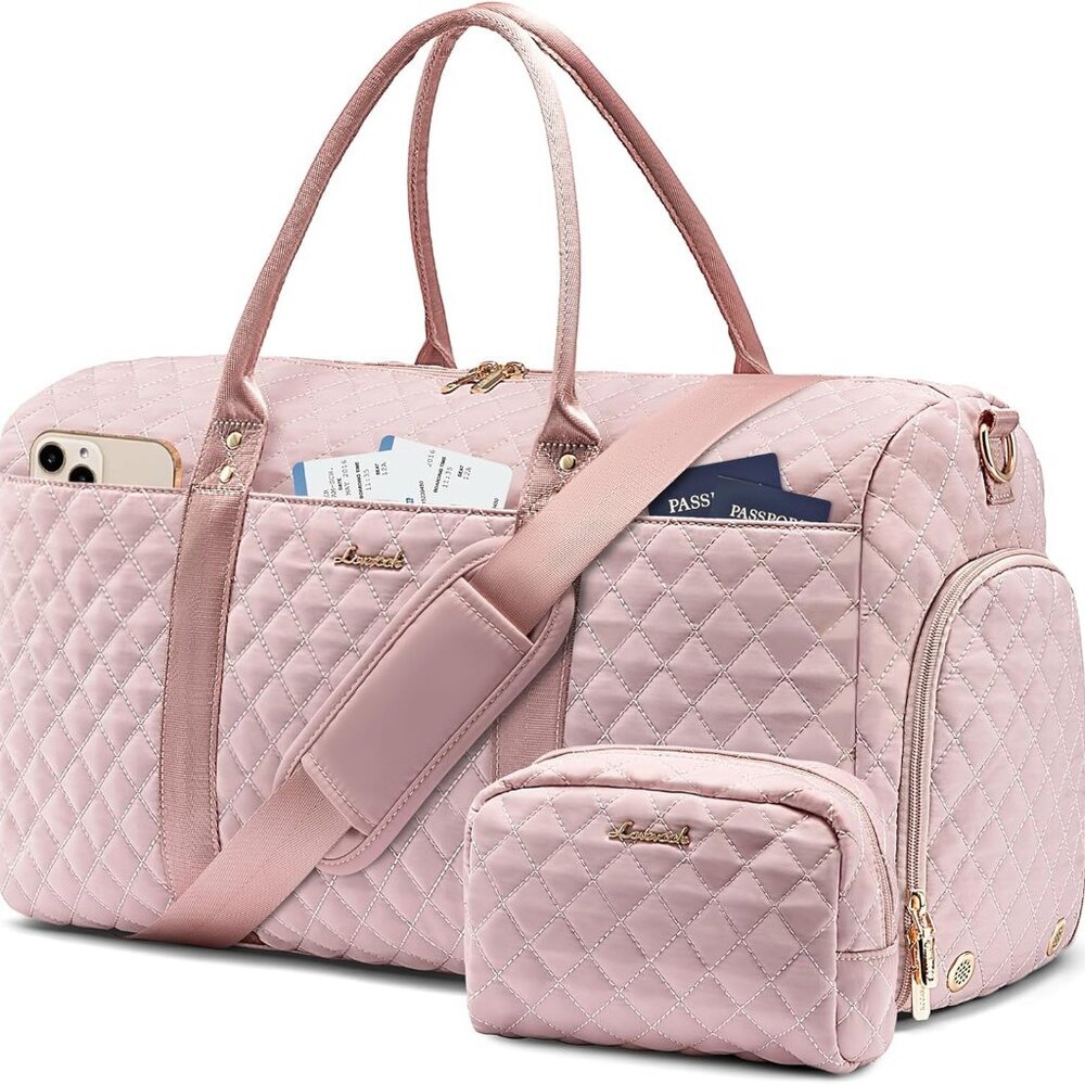 Travel Duffle Bag,Carry on Overnight Bag with Shoe Compartment,Weekender Bags fo